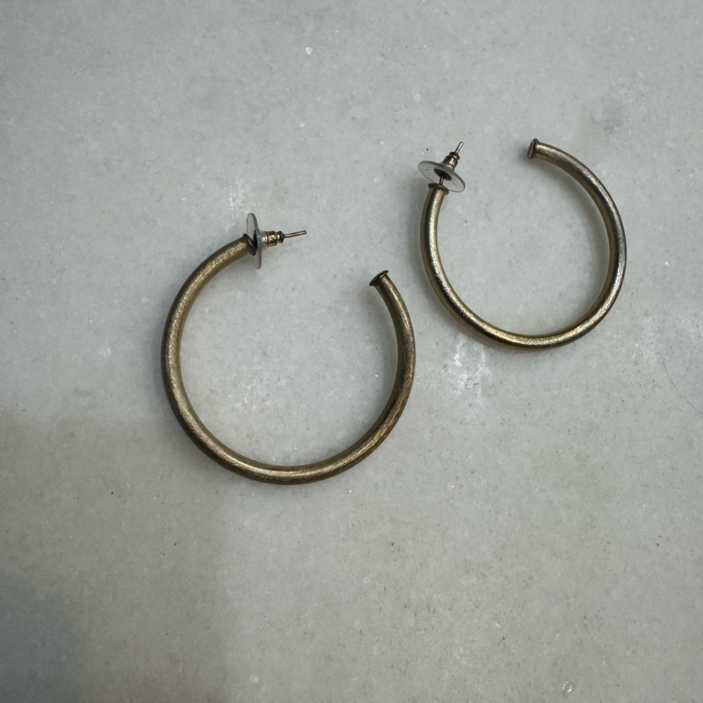 Petite Favorite Hoop, Brushed Gold SHEILA FAJL